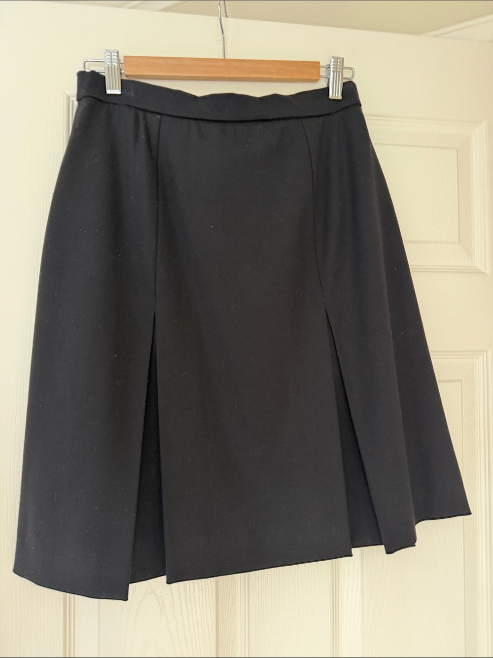 Peggy Jennings Black A-Line Skirt with Front Slits